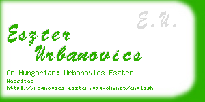 eszter urbanovics business card
